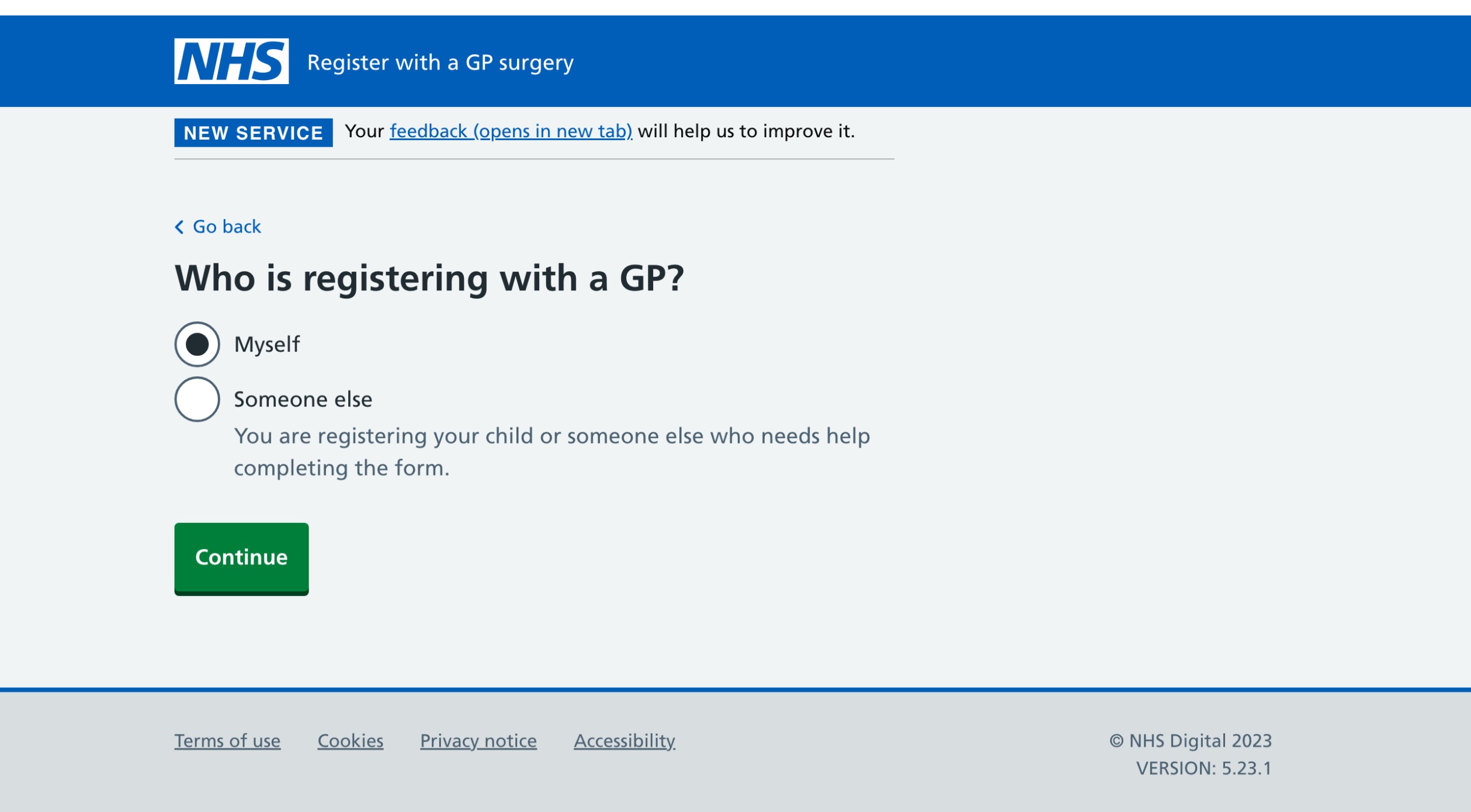 GP Online registration