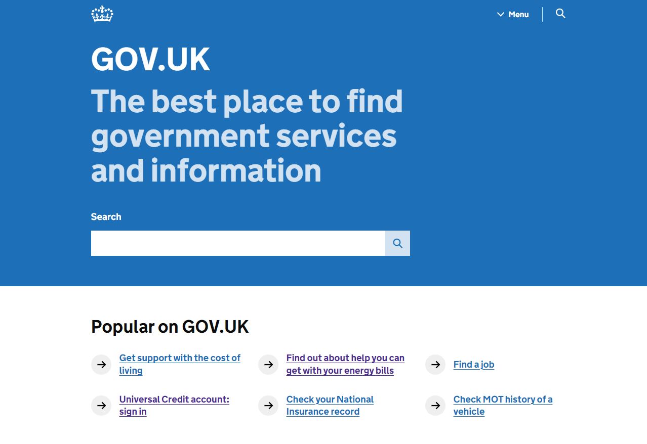 GOV.UK homepage redesigned to be ‘bolder and clearer on mobile devices’